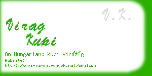 virag kupi business card